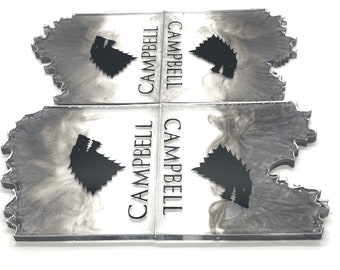 Game of Thrones inspired Flexible Rubber Coaster House Stark 3D Printed Coaster