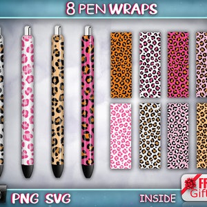 Leopard Pen Wraps PNG Svg\Cheetah Pen Wraps PNG\Glitter Pen Wraps\Pen Wraps clipart\Pen Wraps For Waterslide\Pen Wrap Digital Download PNG