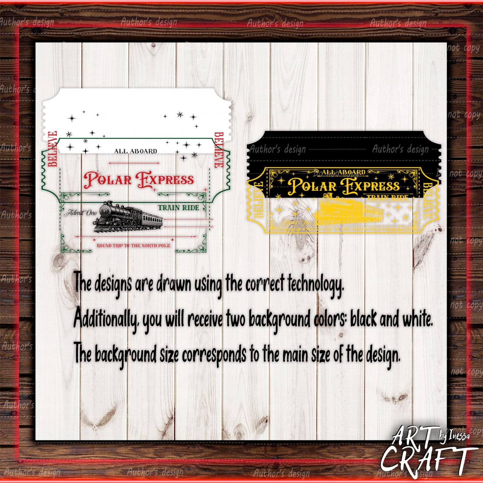 Vintage Polar Express Ticket SVG PNG Bundle - Etsy