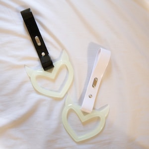 Glow in the Dark Devil Horn Heart Tsurikawa Drift Charm