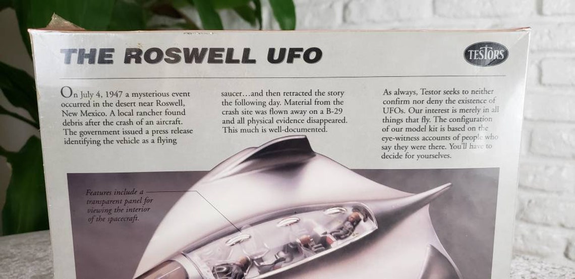TesTors The Roswell UFO Unassembled Kit 50th Anniversary Etsy