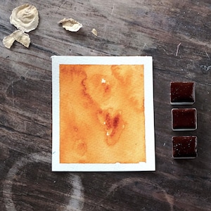 PO49 オリジナル キナクリドン ゴールド - 廃盤顔料 - アーティストパレット用手作り水彩絵の具