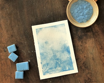 Ancient Egyptian Blue PB31 - handmade watercolors - Pure mineral ancient pigments - artist painting