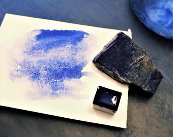 Fra Angelico Blue Lapislazuli - Handgemachte Aquarellfarben - Originalrezept - Mineralpalette