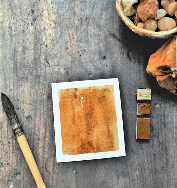 Genuine Ozokerite - handmade watercolors - Mineral natural and earth pigments