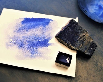 Fra Angelico Blue Lapislazuli - Aquarelles faites à la main - Recette originale - Palette minérale