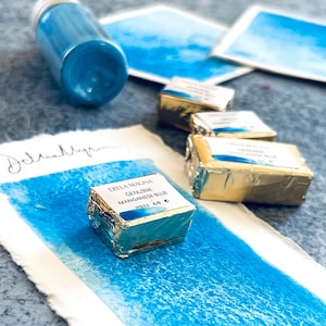 マンガンブルーPB33純正品 - 手作り水彩絵具ブルーパレット（アーティスト向け） - acquerelli artigianali