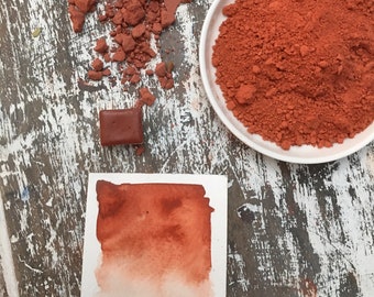 Persian Sinopia Red Ochre PR102 - handmade watercolors -  natural earth paints