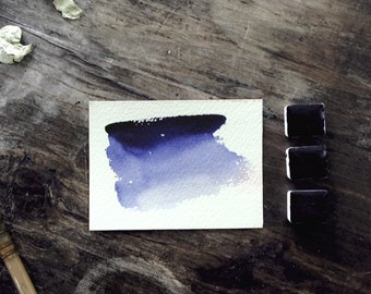 Benzimidazolone Blue - PB80 discontinued pigment - handmade rare watercolor paint for artist palette