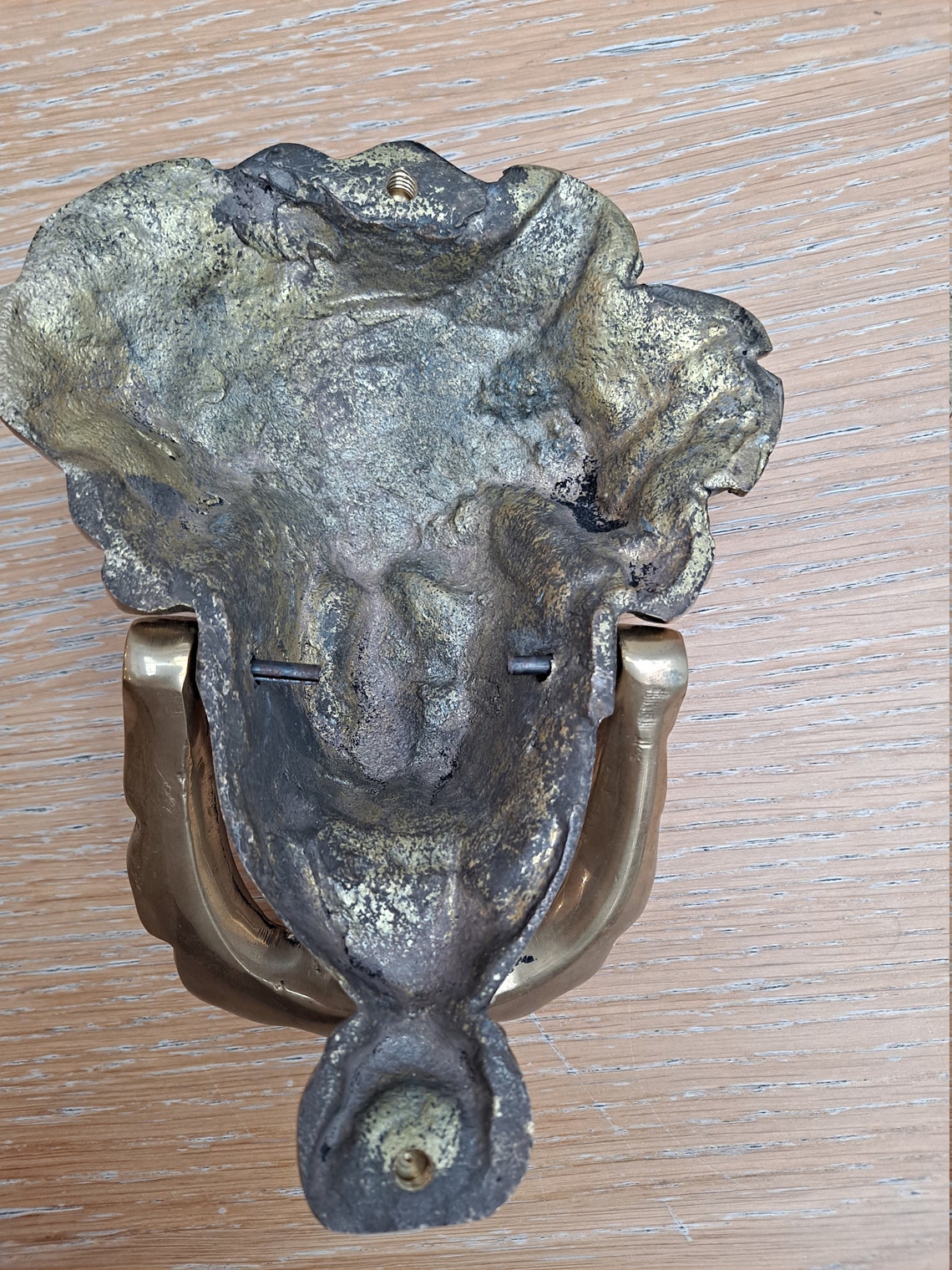 Door knocker antique solid brass Etsy