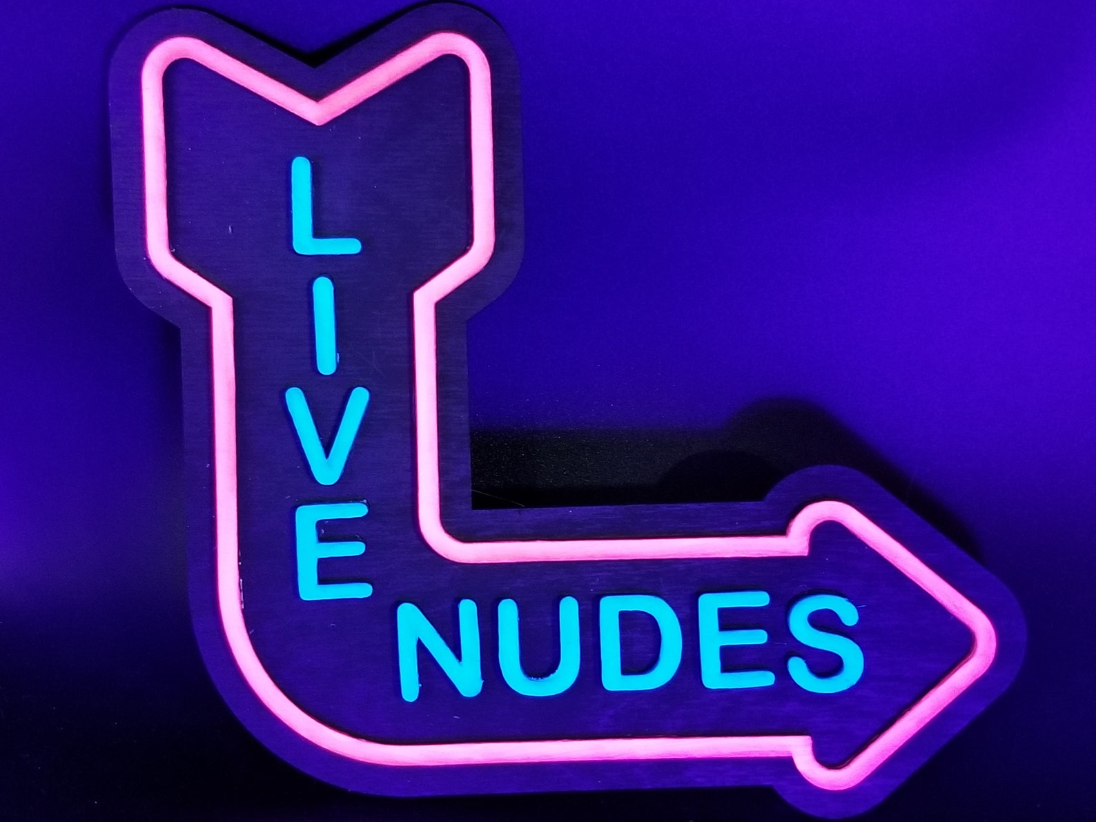Sex shop XXX and live nude neon style sign. NOT a neon sign - Etsy