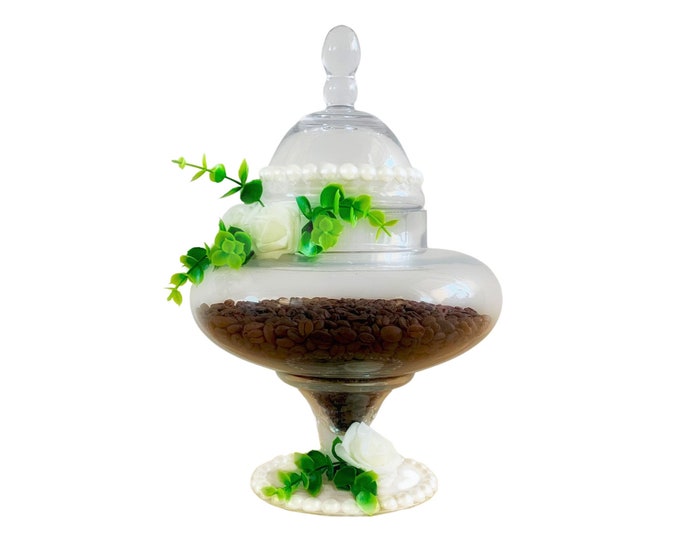 Divine White Rose Glass Chalice