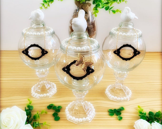 Tranquil White Rose Apothecary Jar Set