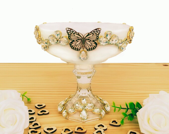 Lustrous White Rose Display Bowl