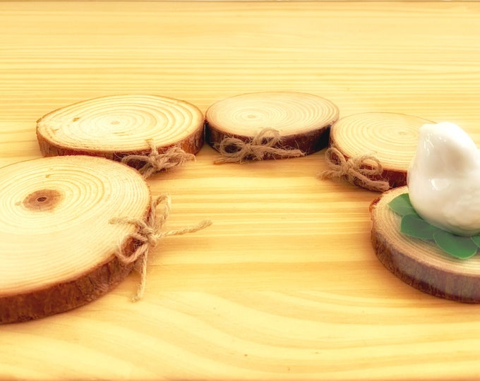 Evergreen White Rose Coasters