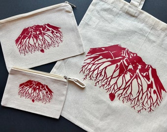 Our Heart Zipper Pouch or Tote Bag