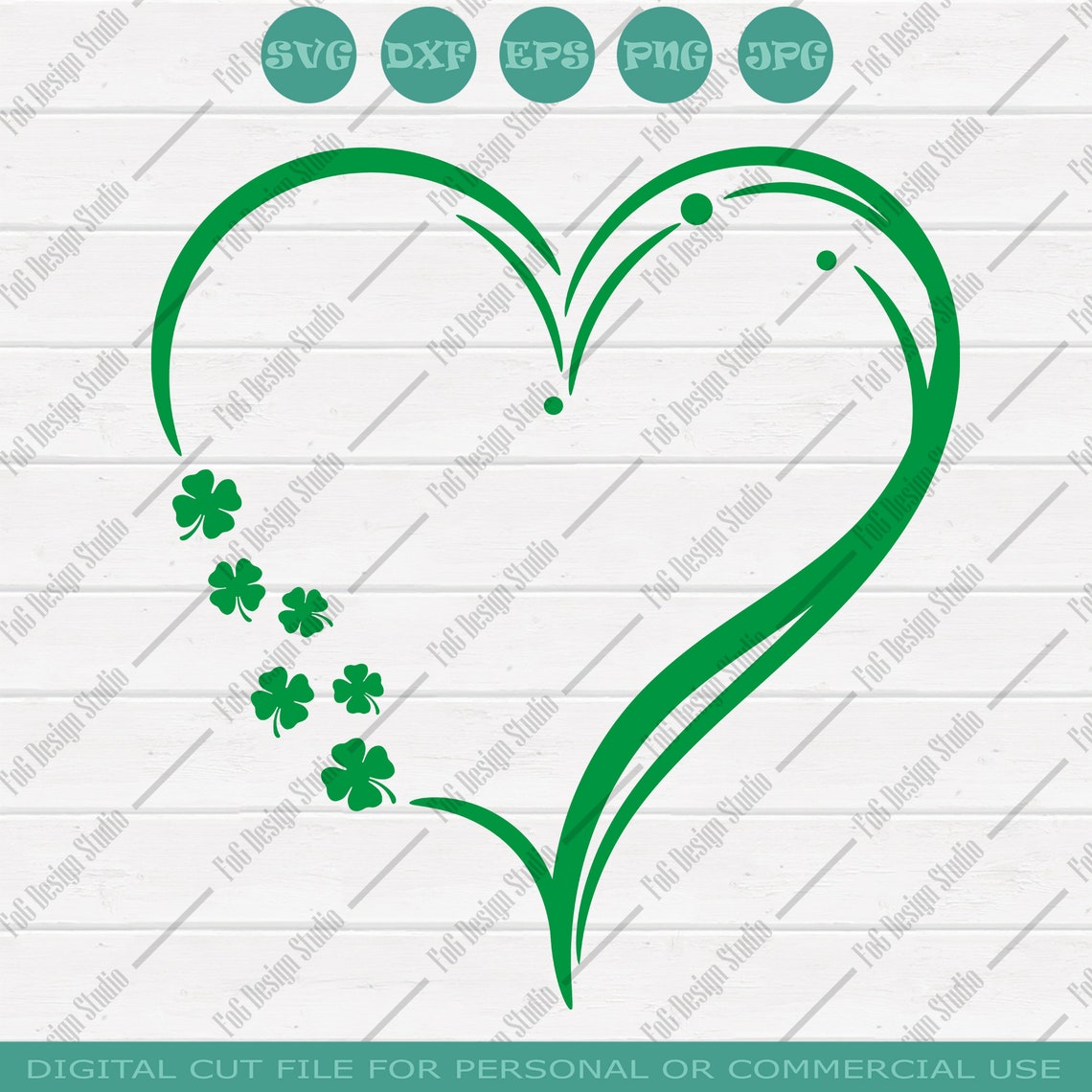 Shamrock Heart Svg St Patricks Day Svg Love Svg Girl Etsy