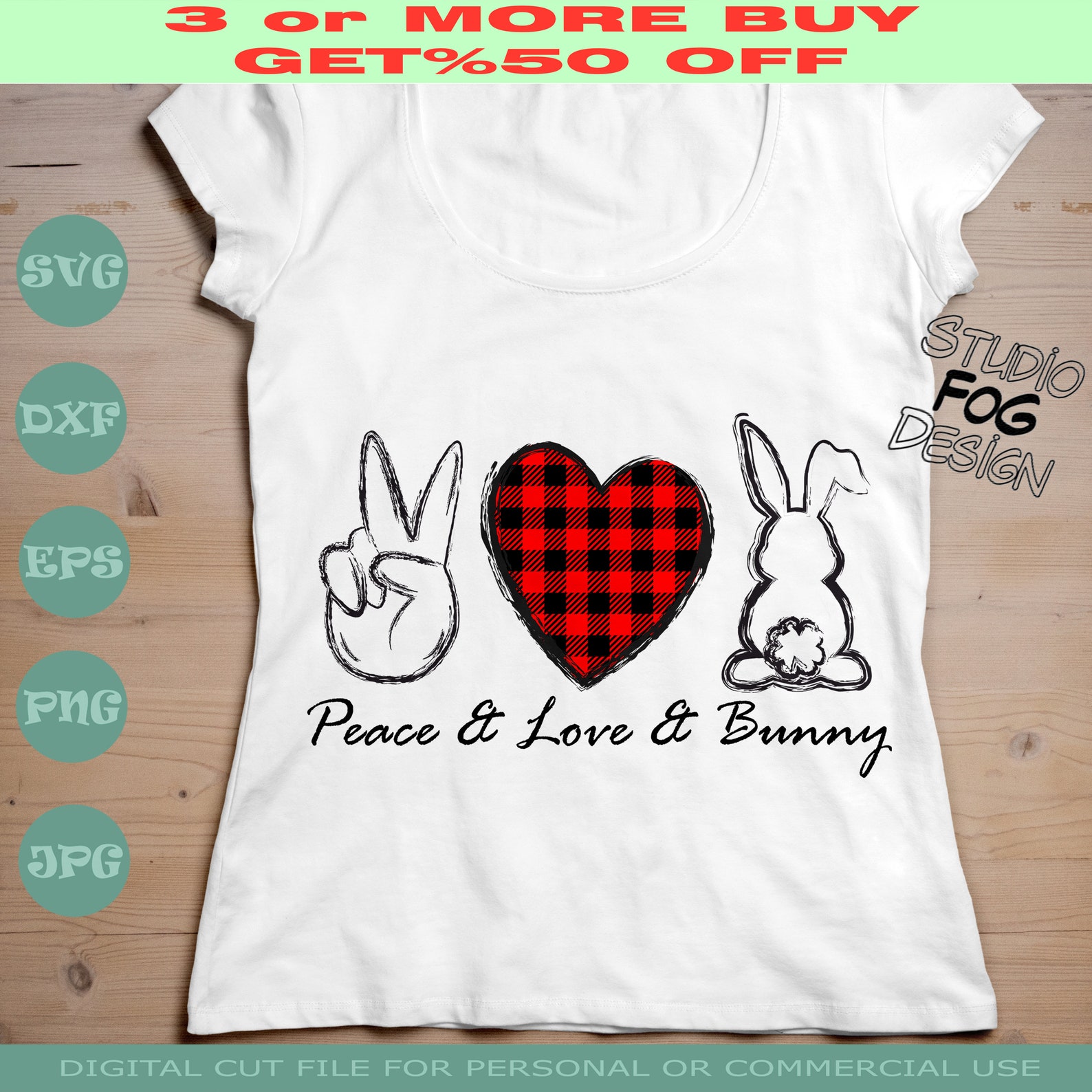 Download Peace Love Easter svg Bunny svg Rabbit svg Happy Easter | Etsy