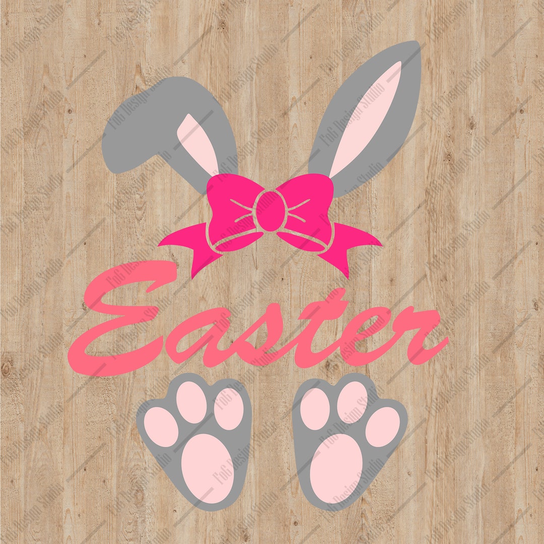 Easter SVG Easter Monogram SVG Bunny Monogram SVG Bow Svg - Etsy