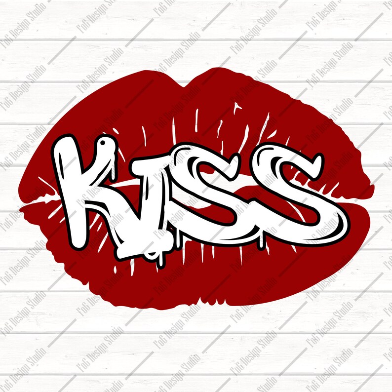 Kiss Svg Lips Print Cut File Lipstick Mark Femal Red Lips Etsy