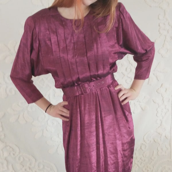 1990s Sophisticates Petites by Jonathan Martin Dress dark Magenta Retro phat