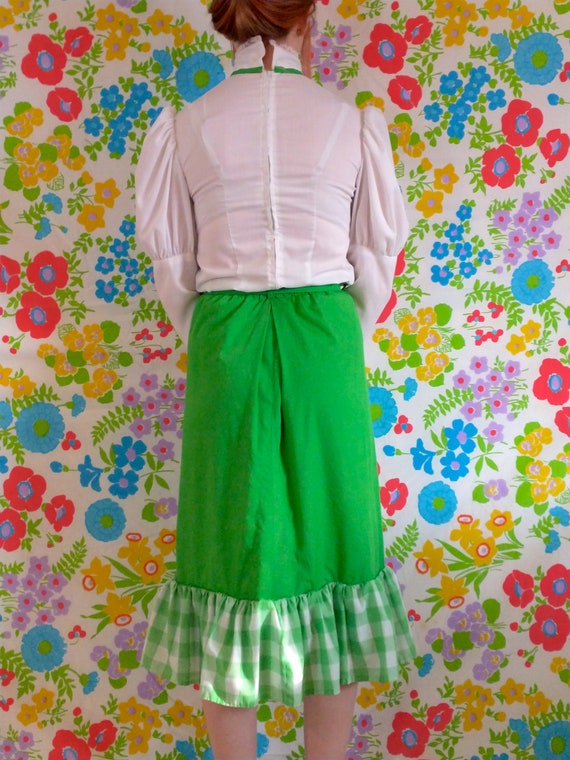 Vintage Shirt and Skirt Set Handmade 1970s 70s wi… - image 2