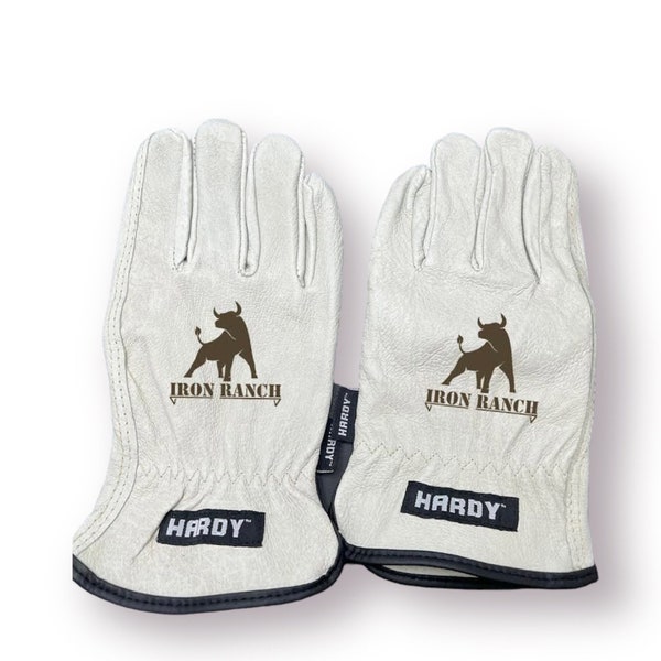 Engraved leather gloves