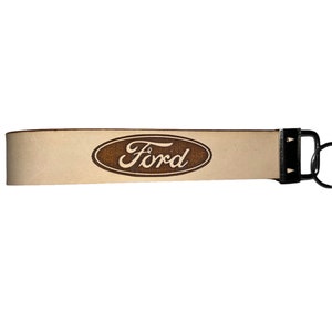 Ford keychain/lanyard vegan leather 7” personalized