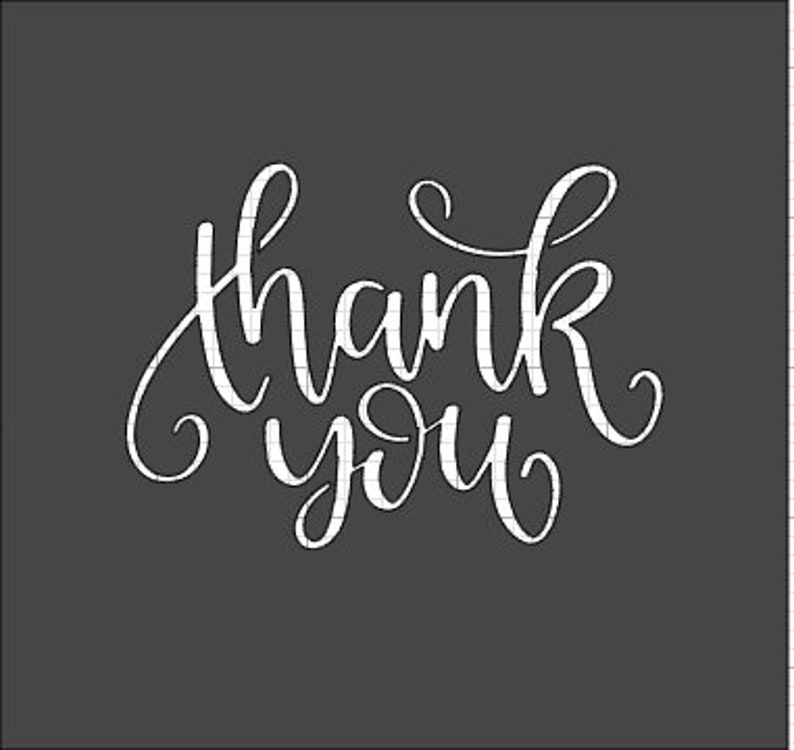 3d Printable Thank You Stencil 3d Printable Thank You Stencil