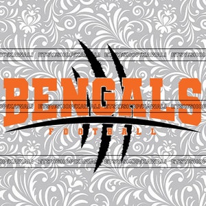 Fútbol de los Bengals svg, Bengals svg, Bengals png, School Spirit svg, Team Mascot svg, Archivo Svg para Cricut, Diseño PNG de sublimación