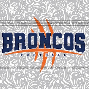 Fútbol de los Broncos svg, Broncos svg, Broncos png, School Spirit svg, Mascota del equipo svg, Archivo Svg para Cricut, Diseño PNG de sublimación