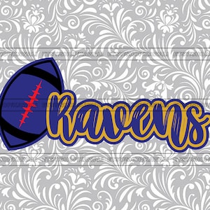 Ravens Football svg, Ravens svg, Ravens png, School Spirit svg, Team Mascot svg, Archivo Svg para Cricut, Diseño PNG de sublimación