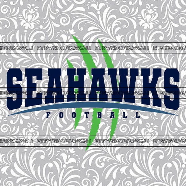 Seahawks Football svg, svg Seahawks, png Seahawks, School Spirit svg, Team Mascot svg, fichier Svg pour Cricut, Sublimation PNG Design