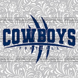 Fútbol de los Cowboys svg, Cowboys svg, Cowboys png, School Spirit svg, Mascota del equipo svg, Archivo Svg para Cricut, Diseño PNG de sublimación