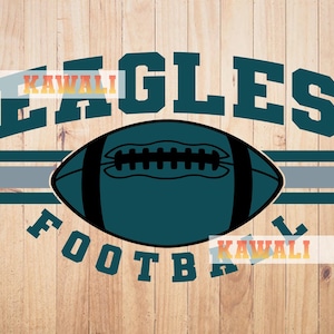Águilas SVG, Equipo de fútbol de las Águilas SVG, Espíritu escolar SVG, Mascota del equipo SVG, Archivo SVG para Cricut, Diseño PNG de sublimación
