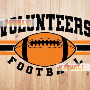 Volunteers in formato SVG, Squadra di calcio dei Volunteers in formato SVG, Spirito scolastico in formato SVG, Mascotte della squadra in formato SVG, File SVG per Cricut, Design PNG a sublimazione