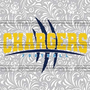 Fútbol de los Chargers svg, Chargers svg, Chargers png, School Spirit svg, Team Mascot svg, Archivo Svg para Cricut, Diseño PNG de sublimación