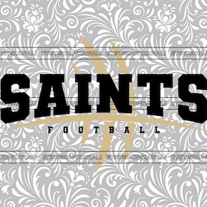 Fútbol de los Saints svg, Saints svg, Saints png, School Spirit svg, Mascota del equipo svg, Archivo Svg para Cricut, Diseño PNG de sublimación