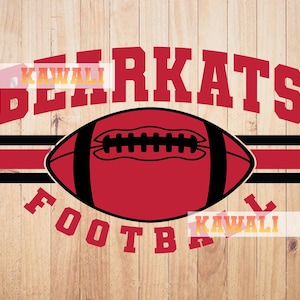 Bearkats in formato SVG, Squadra di football Bearkats in formato SVG, Spirito scolastico in formato SVG, Mascotte della squadra in formato SVG, File SVG per Cricut, Design PNG a sublimazione