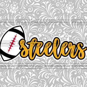 Fútbol de los Steelers svg, Steelers svg, Steelers png, School Spirit svg, Team Mascot svg, Archivo Svg para Cricut, Diseño PNG de sublimación