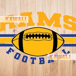Rams in formato SVG, Squadra di football dei Rams in formato SVG, Spirito scolastico in formato SVG, Mascotte della squadra in formato SVG, File SVG per Cricut, Design PNG a sublimazione