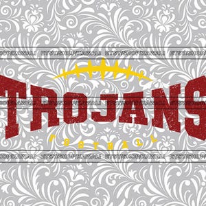 Trojaanse paarden grunge Svg-bestanden voor Cricut en sublimatie ontwerpen, School Spirit svg, voetbalteam mascotte svg, digitale download, png, dxf, eps
