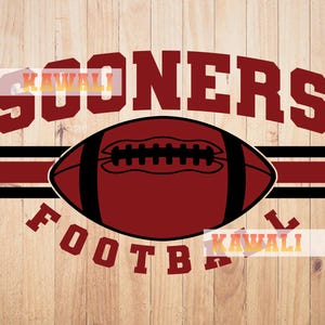 Sooners in formato SVG, Squadra di calcio Sooners in formato SVG, Spirito scolastico in formato SVG, Mascotte della squadra in formato SVG, File SVG per Cricut, Design PNG a sublimazione