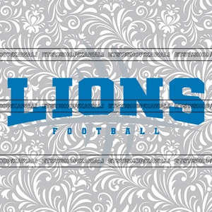 Leones de fútbol svg, Leones svg, Leones png, Espíritu escolar svg, Mascota del equipo svg, Archivo Svg para Cricut, Diseño PNG de sublimación
