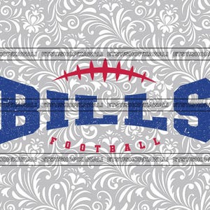 Archivos SVG de Bills Grunge para Cricut y diseños de sublimación, SVG de espíritu escolar, Mascota del logotipo del equipo de fútbol (SVG), Descarga digital