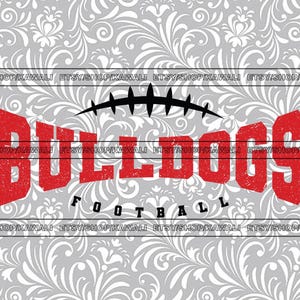 Archivos SVG de Bulldogs Grunge para Cricut y diseños de sublimación, SVG de espíritu escolar, SVG de mascota de equipo de fútbol, descarga digital, PNG, DXF, EPS
