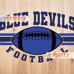 Blue Devils svg, Blue Devils voetbalteam svg, schoolgeest svg, team mascotte svg, svg-bestand voor Cricut, sublimatie png-ontwerp