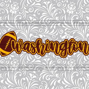 Fútbol de Washington svg, Washington svg, Washington png, School Spirit svg, Mascota del equipo svg, Archivo Svg para Cricut, Diseño PNG de sublimación