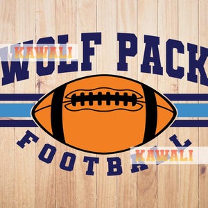 Manada de lobos (Svg), Equipo de fútbol de la manada de lobos (Svg), Espíritu escolar (Svg), Mascota del equipo (Svg), Archivo SVG para Cricut, Diseño PNG de sublimación