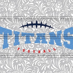 Archivos SVG de Titans Grunge para Cricut y diseños de sublimación, logotipo de espíritu escolar, mascota de fútbol (SVG), descarga digital